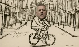 a man on a bike