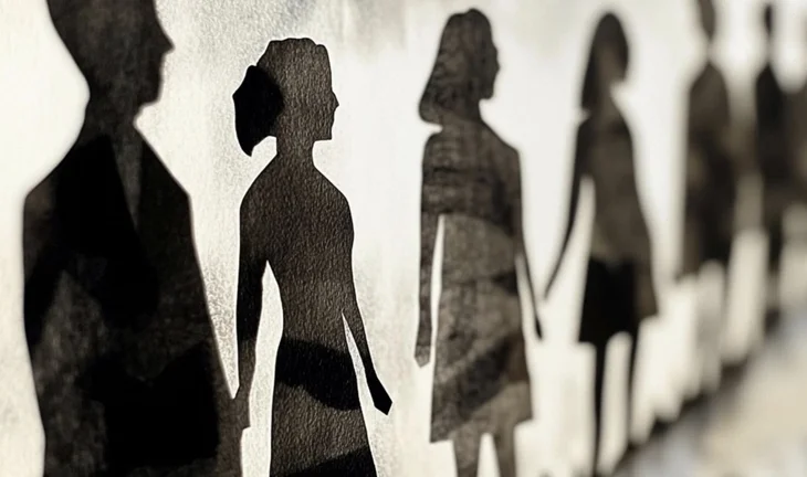Silhouettes of bankers 