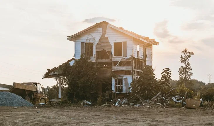 derelict house