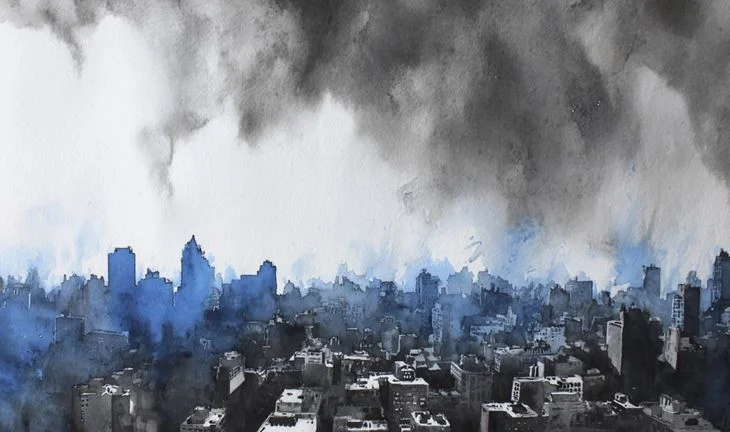 manhattan, black skies 
