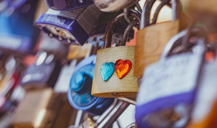 some padlocks with love hearts